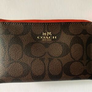 Coach Wristlet Double Zip Wallet